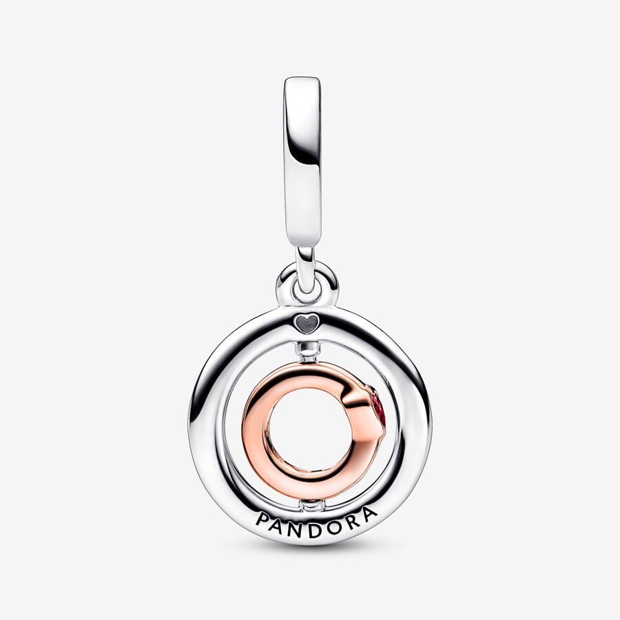 Pandora Two-tone Spinning Love Message Dangle Charm
