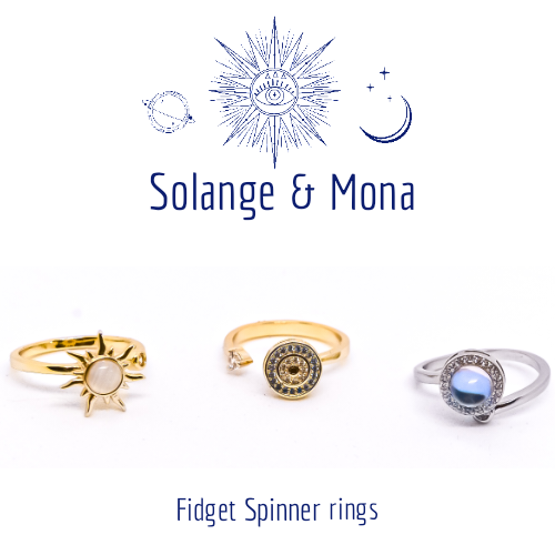 Solange & Mona Anxiety Fidget spinner Ring