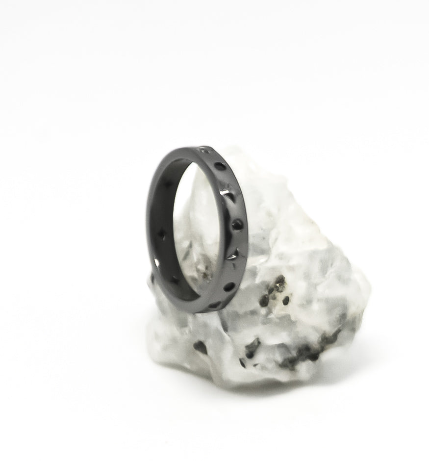 PANDORA Stars & Stones Ring Rhutenium Plated Gift Box