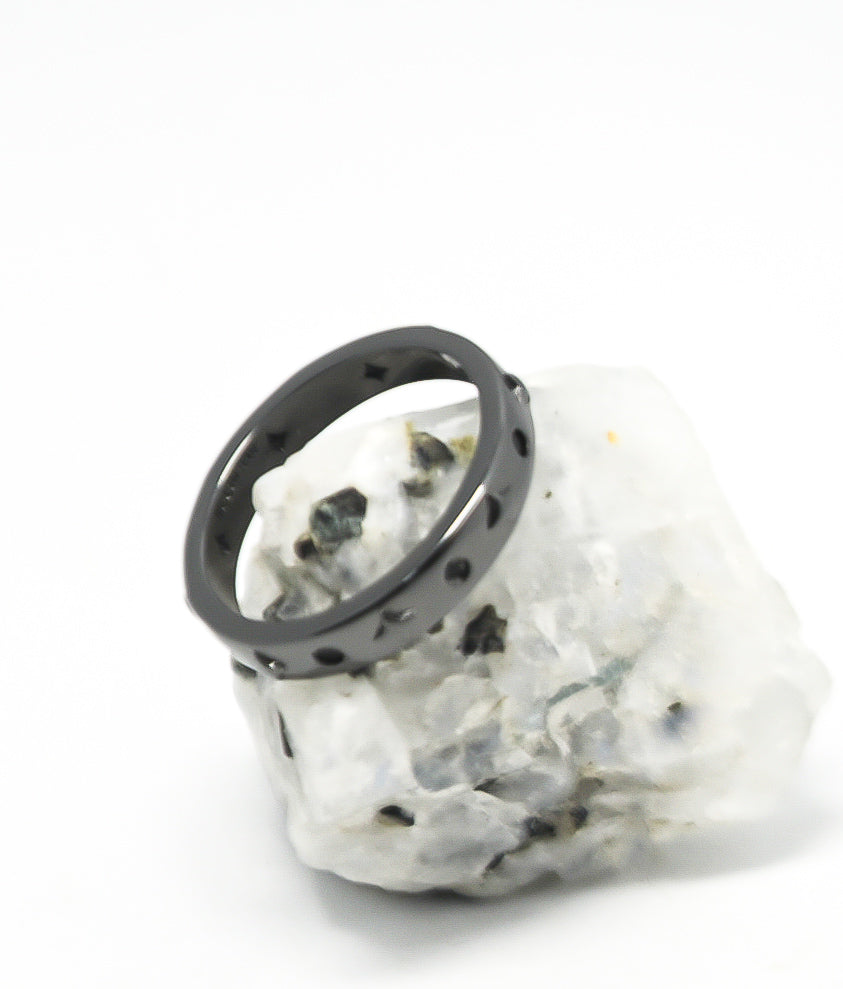 PANDORA Stars & Stones Ring Rhutenium Plated Gift Box