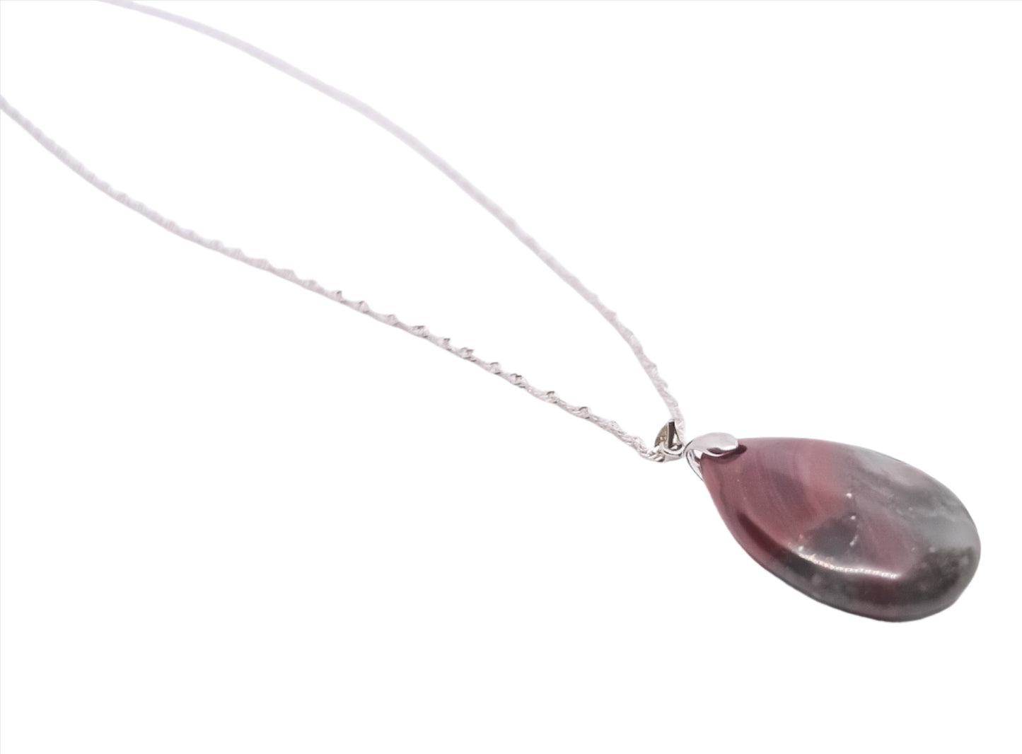 Bloodstone Silver Plated Necklace