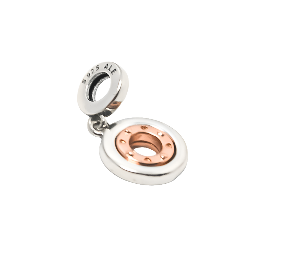 Pandora Two-tone Rotating Love Message Dangle Charm