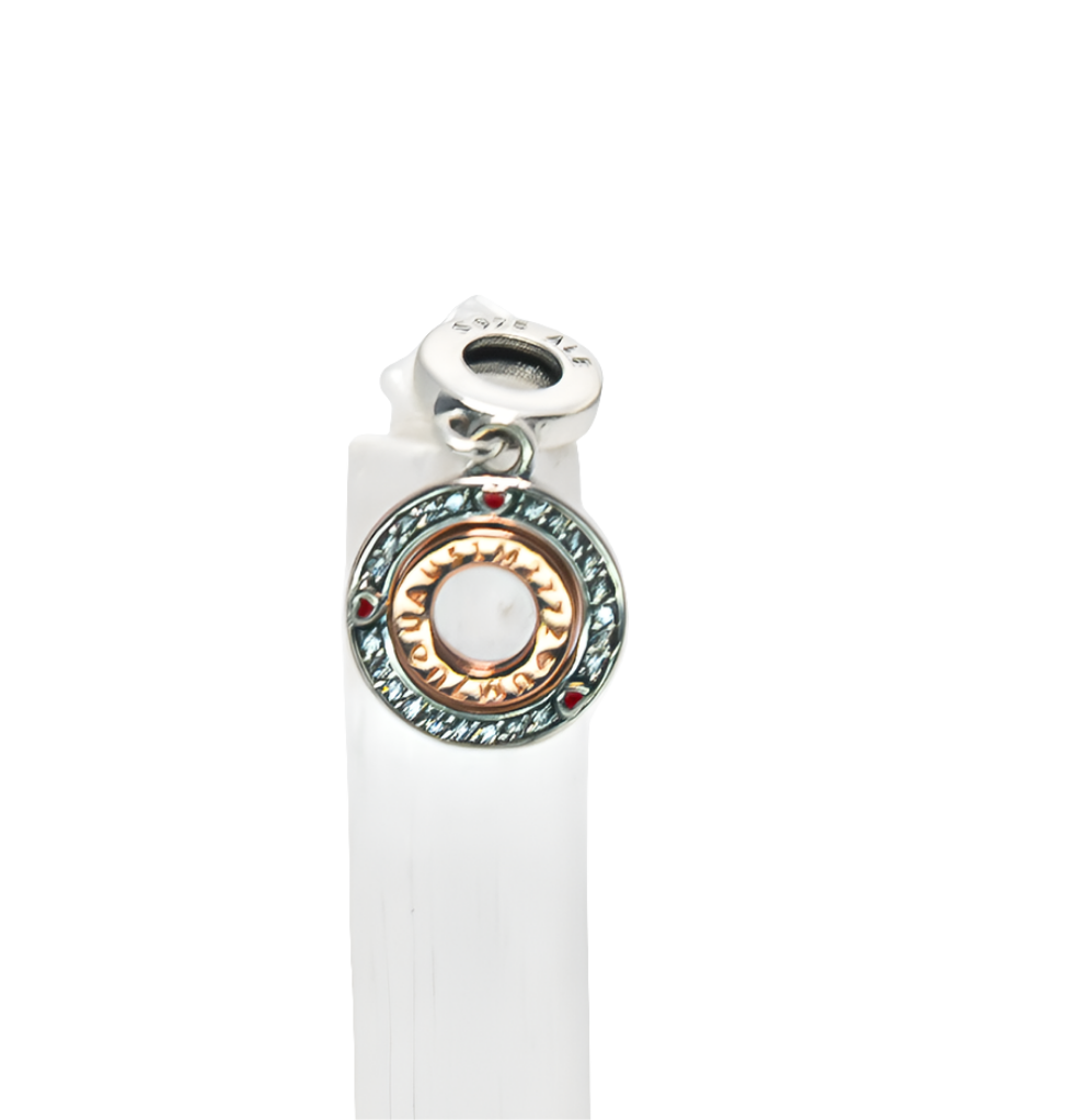 Pandora Two-tone Rotating Love Message Dangle Charm