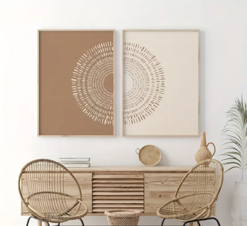 Boho canvas prints SET 30 * 40 cm wall art unframed
