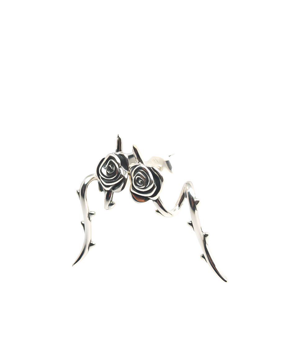 Pandora Rose in Bloom Curved Stud Earrings Sterlin Silver