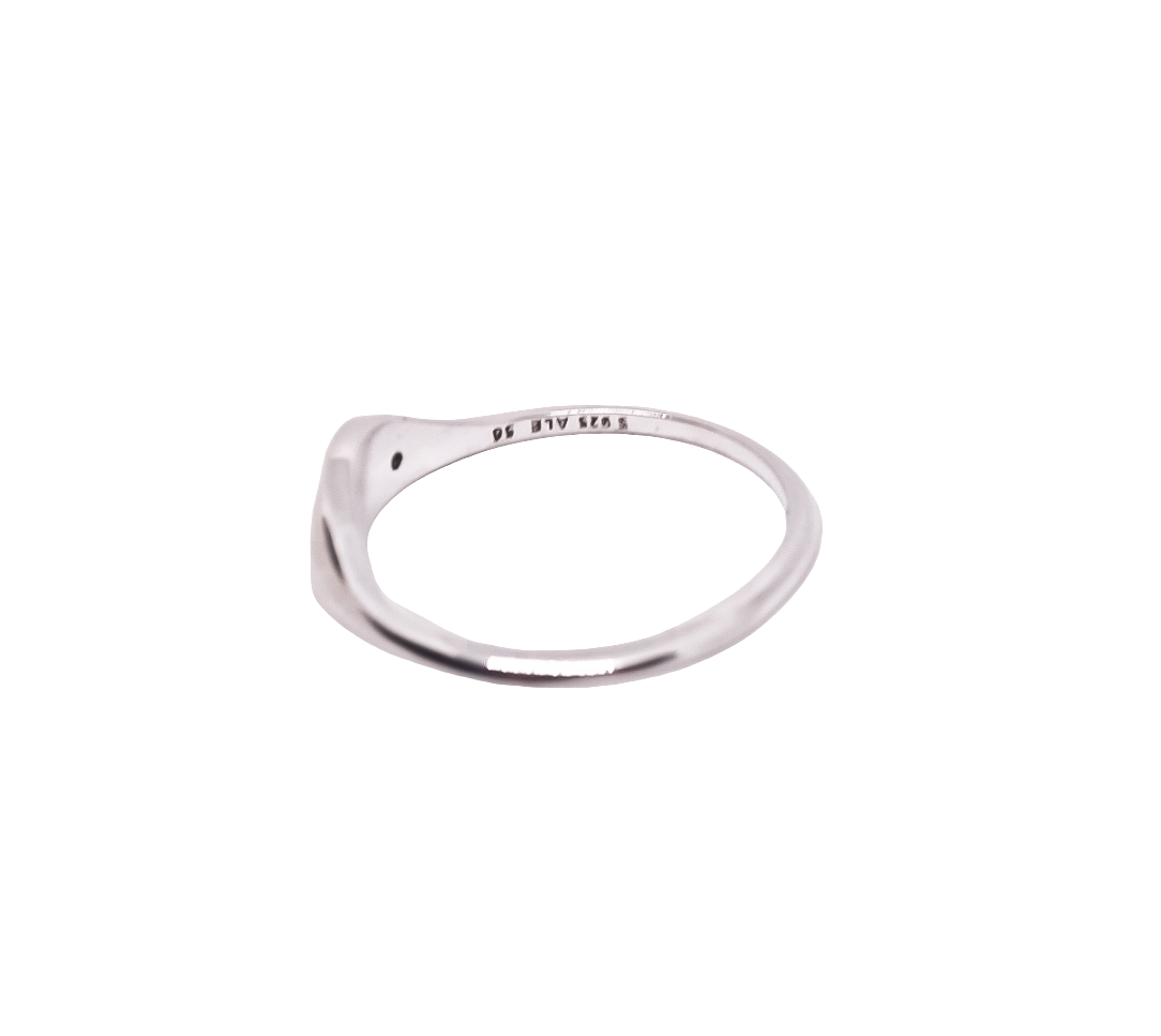 Pandora ME Halved Enamel Signet Ring Sterling Silver
