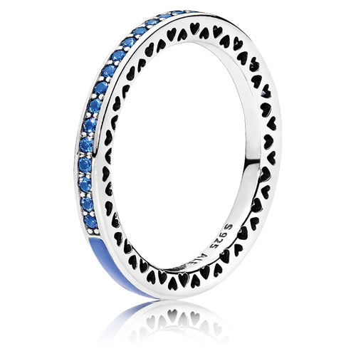 Pandora Royal Blue Radiant Hearts of Pandora pave ring