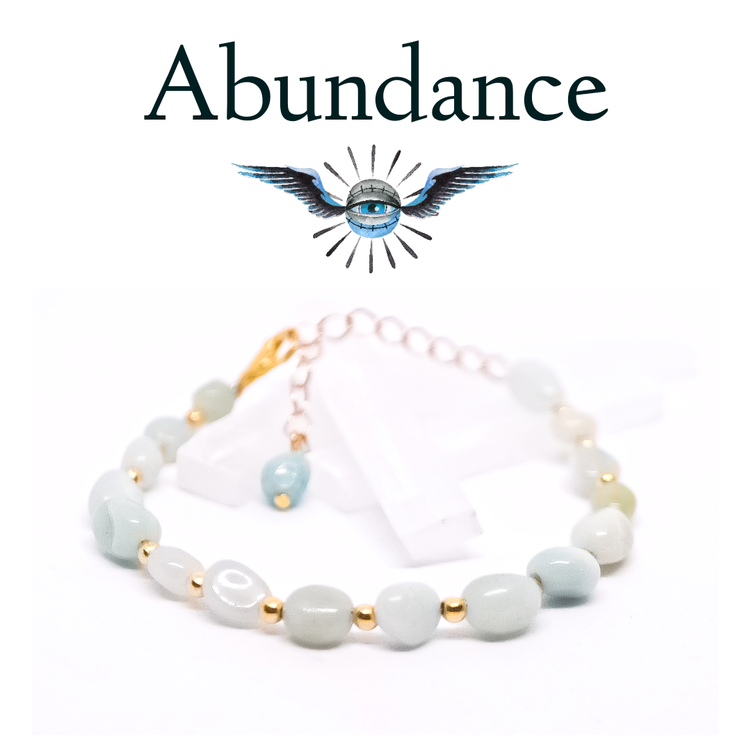 Abundance  Amazonite Good Luck & Fortune handmade  Bracelet adjustable