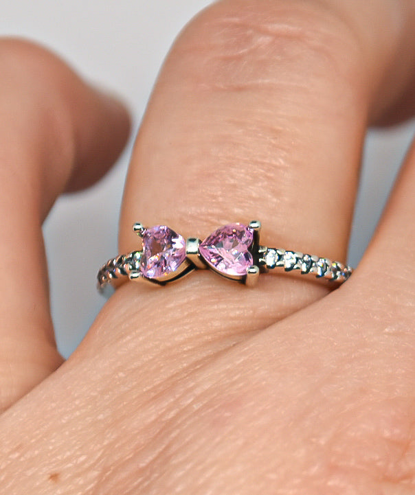 PANDORA Sparkling Pink Bow Ring