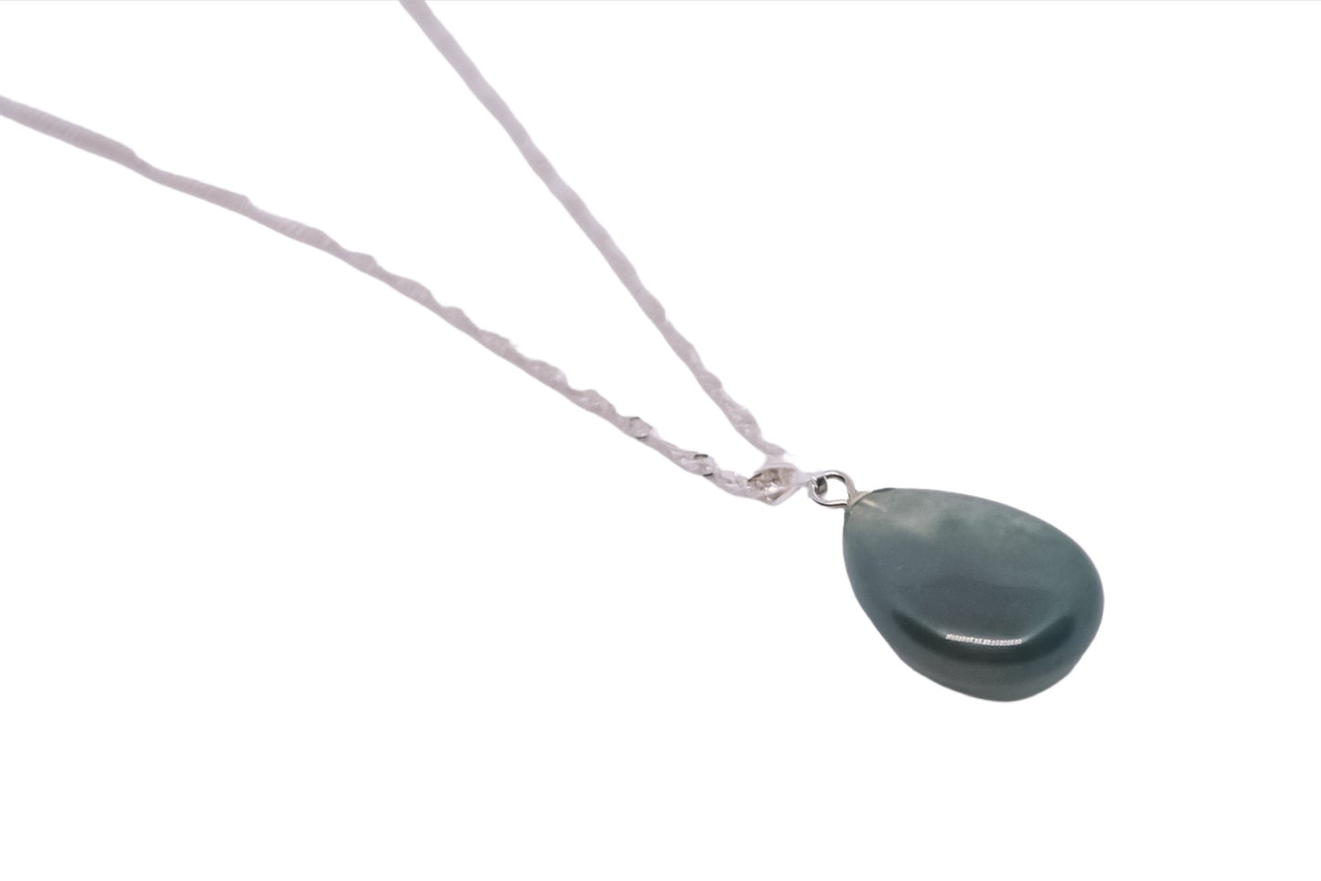 Green Aventurine Silver Plated Necklace