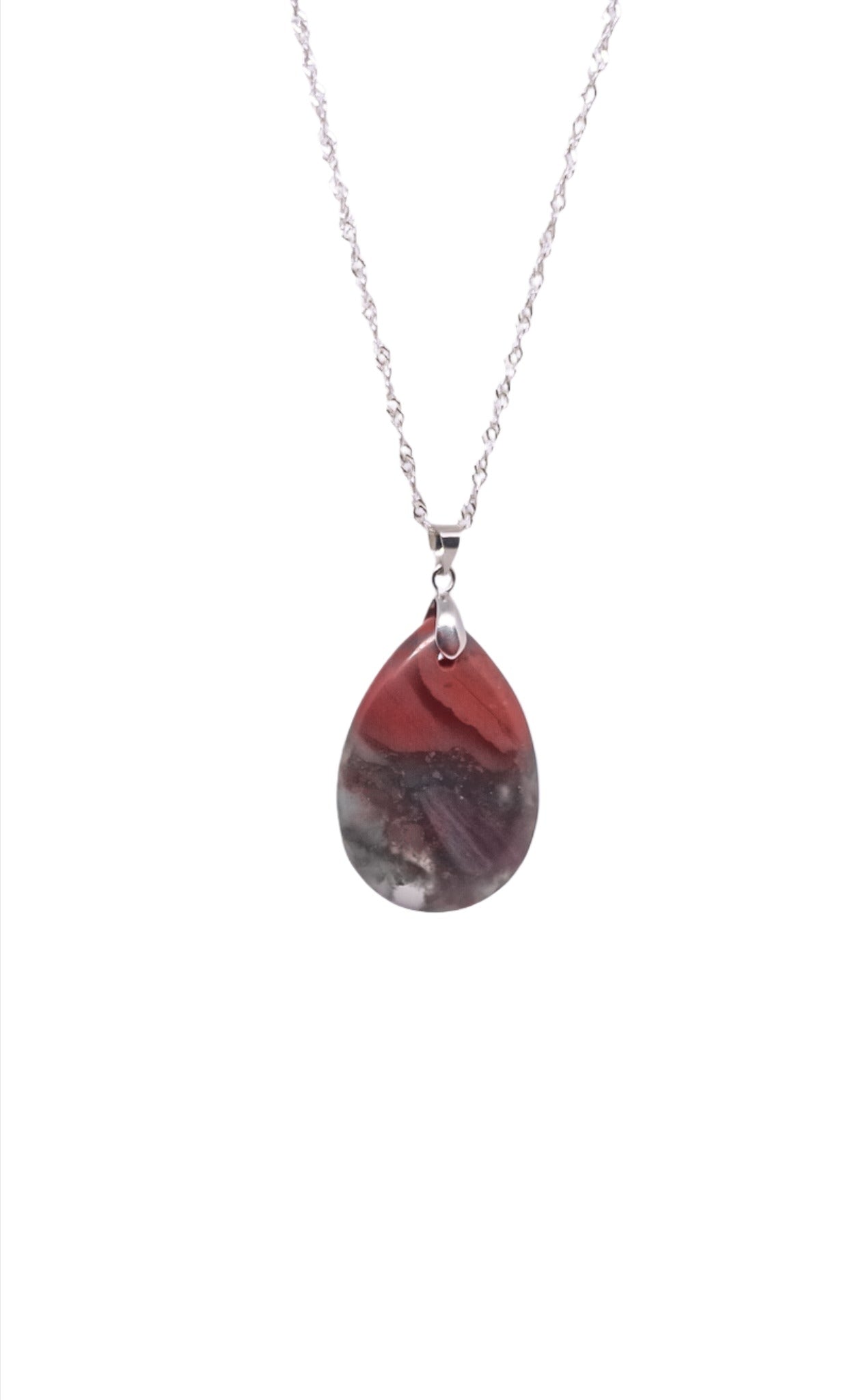 Bloodstone  Silver Plated Necklace