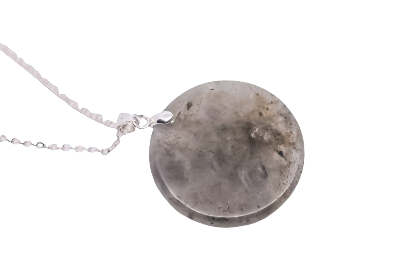 Grey Labradorite Silver Plated Necklace