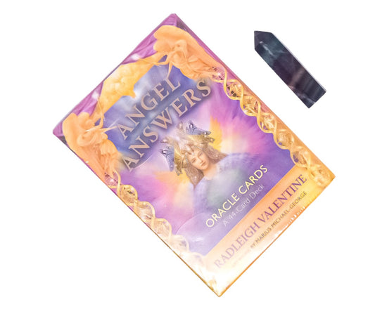 ANGEL ANSWERS Oracle Cards Radleigh Valentine 44 Card Deck Simple Trustworthy and Direct Advice with QR Guidebook