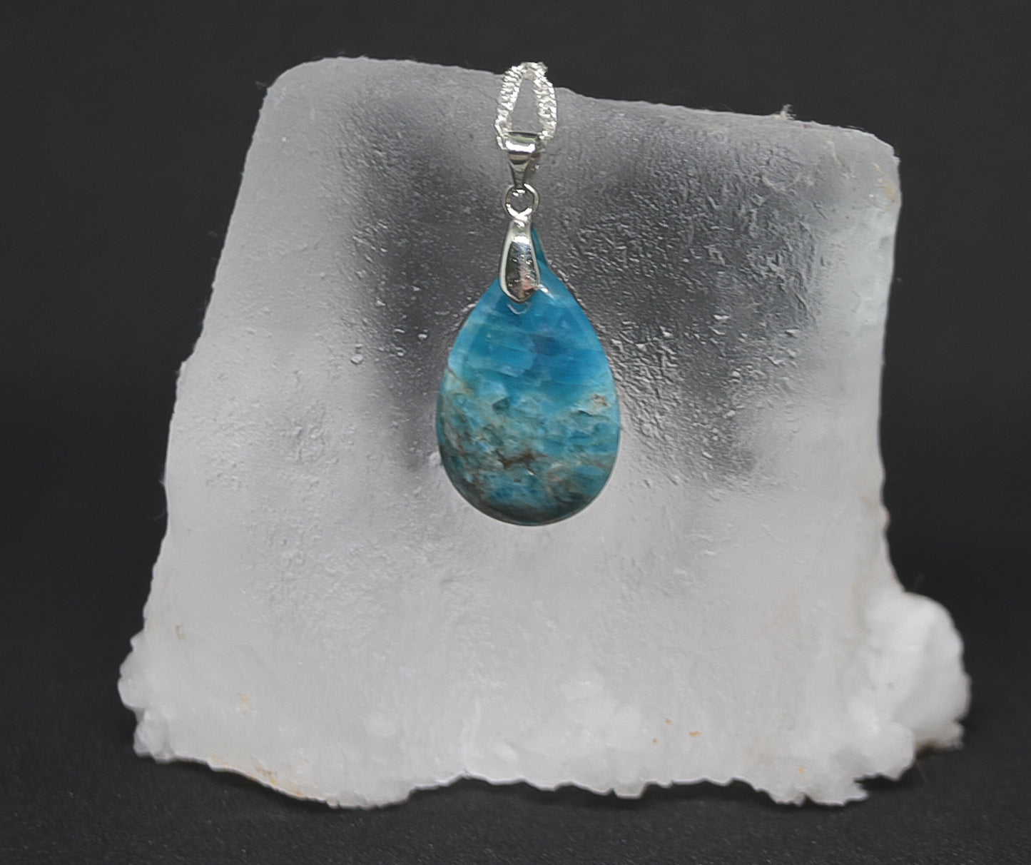 Blue apatite Silver Plated Necklace