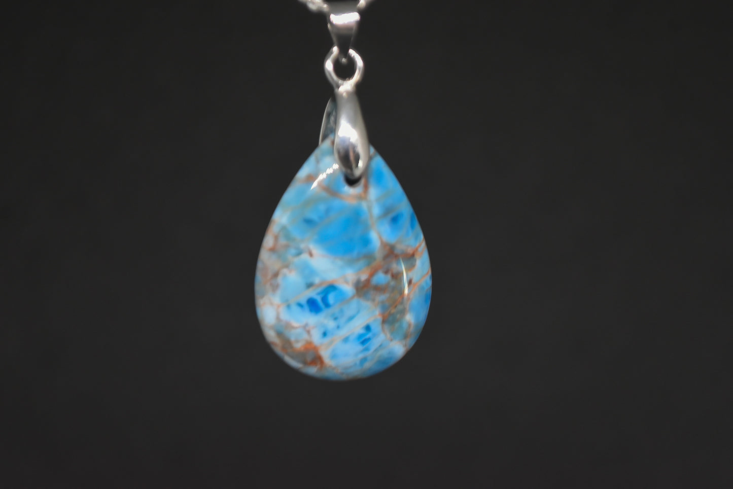 Blue apatite Silver Plated Necklace