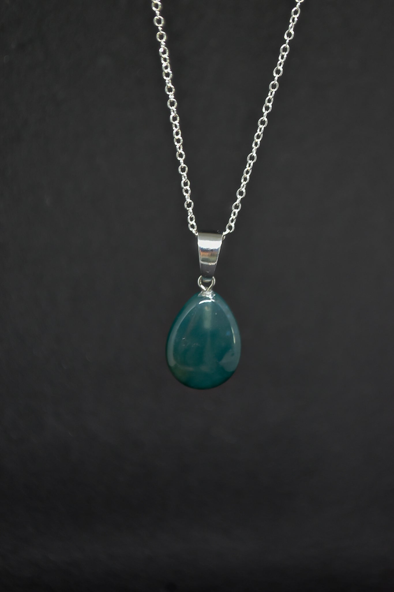 Green Aventurine Silver Plated Necklace