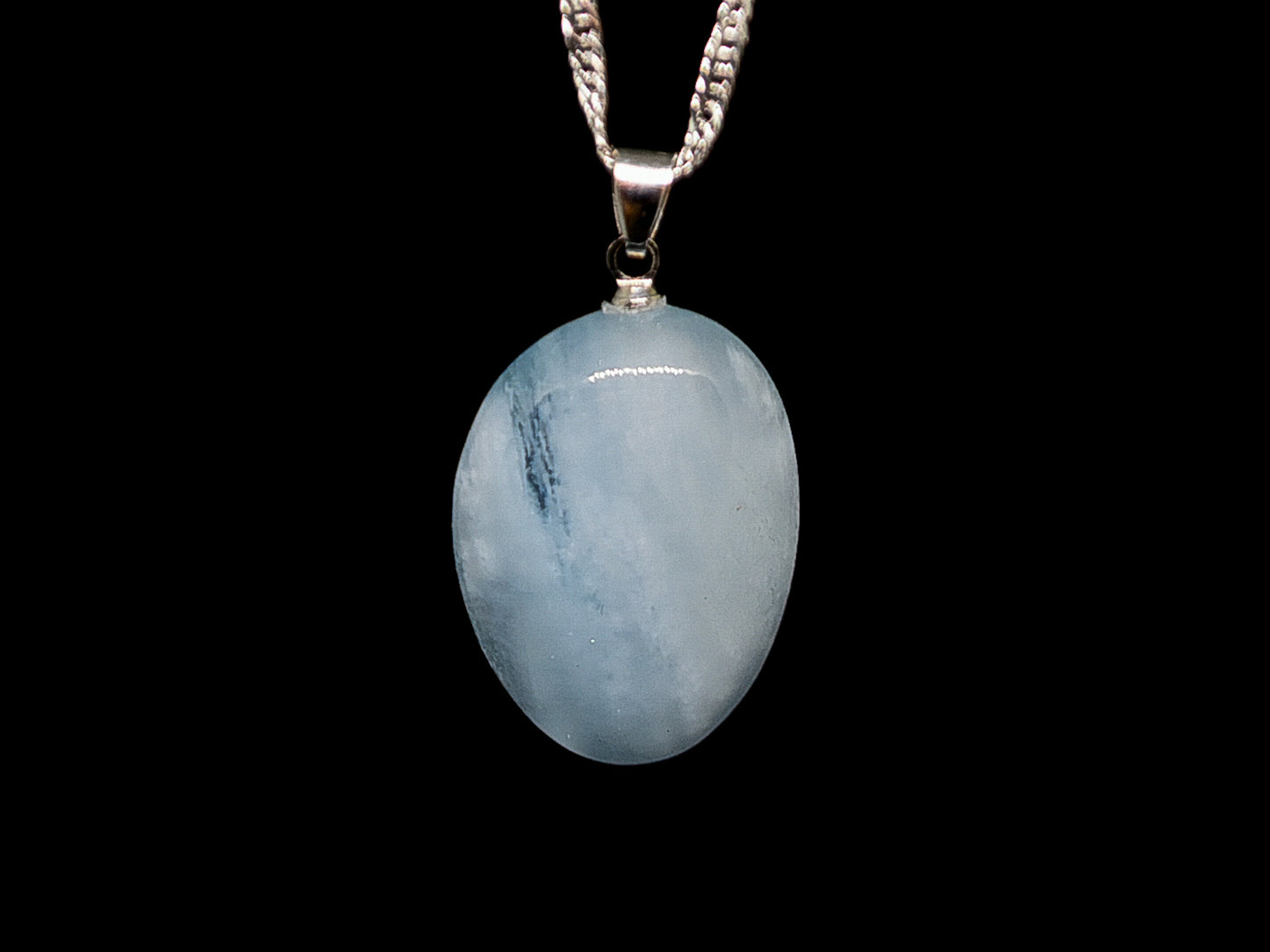 Aquamarine  Silver  Necklace