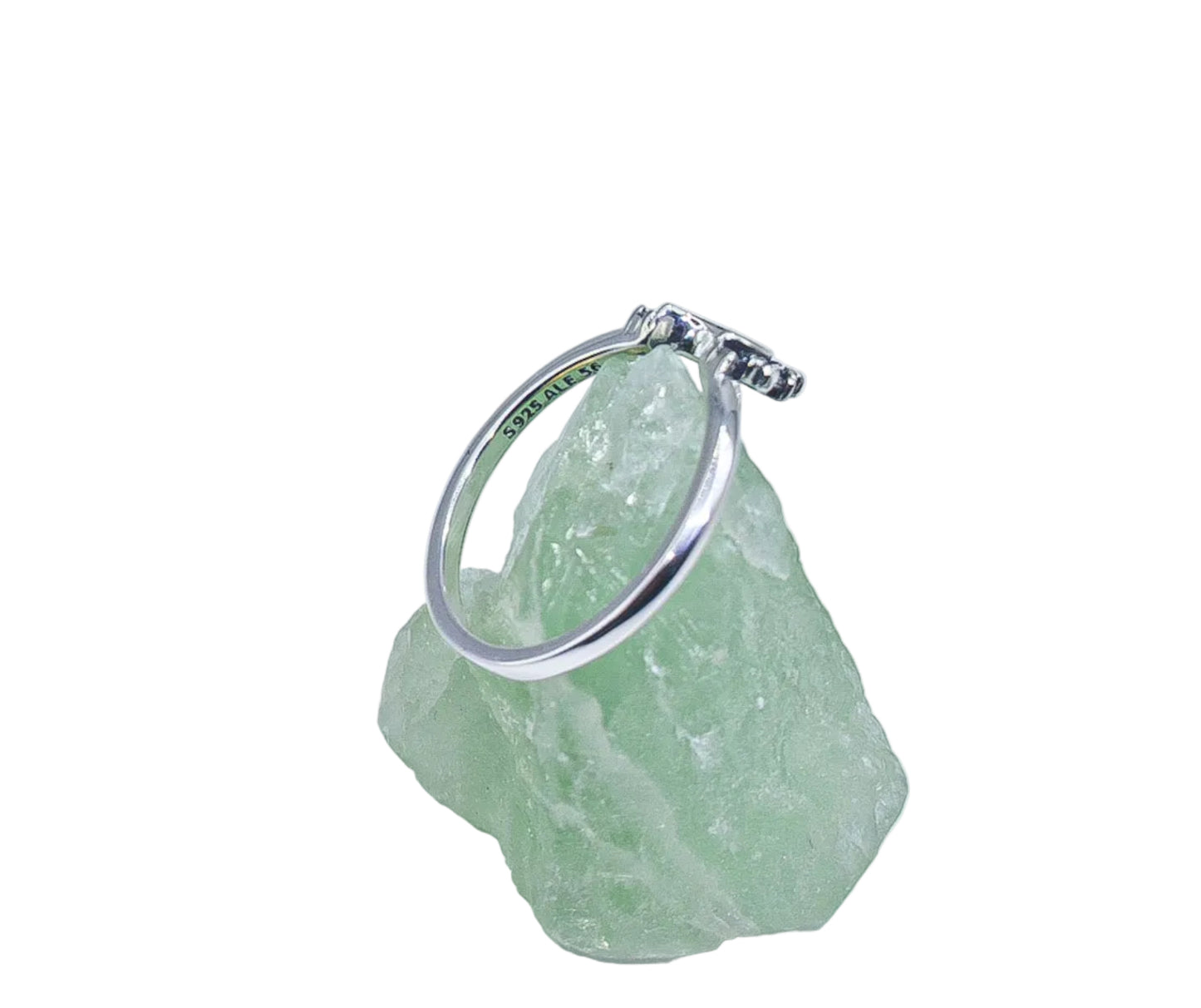 Pandora Celestial Blue Sparkling Moon Ring