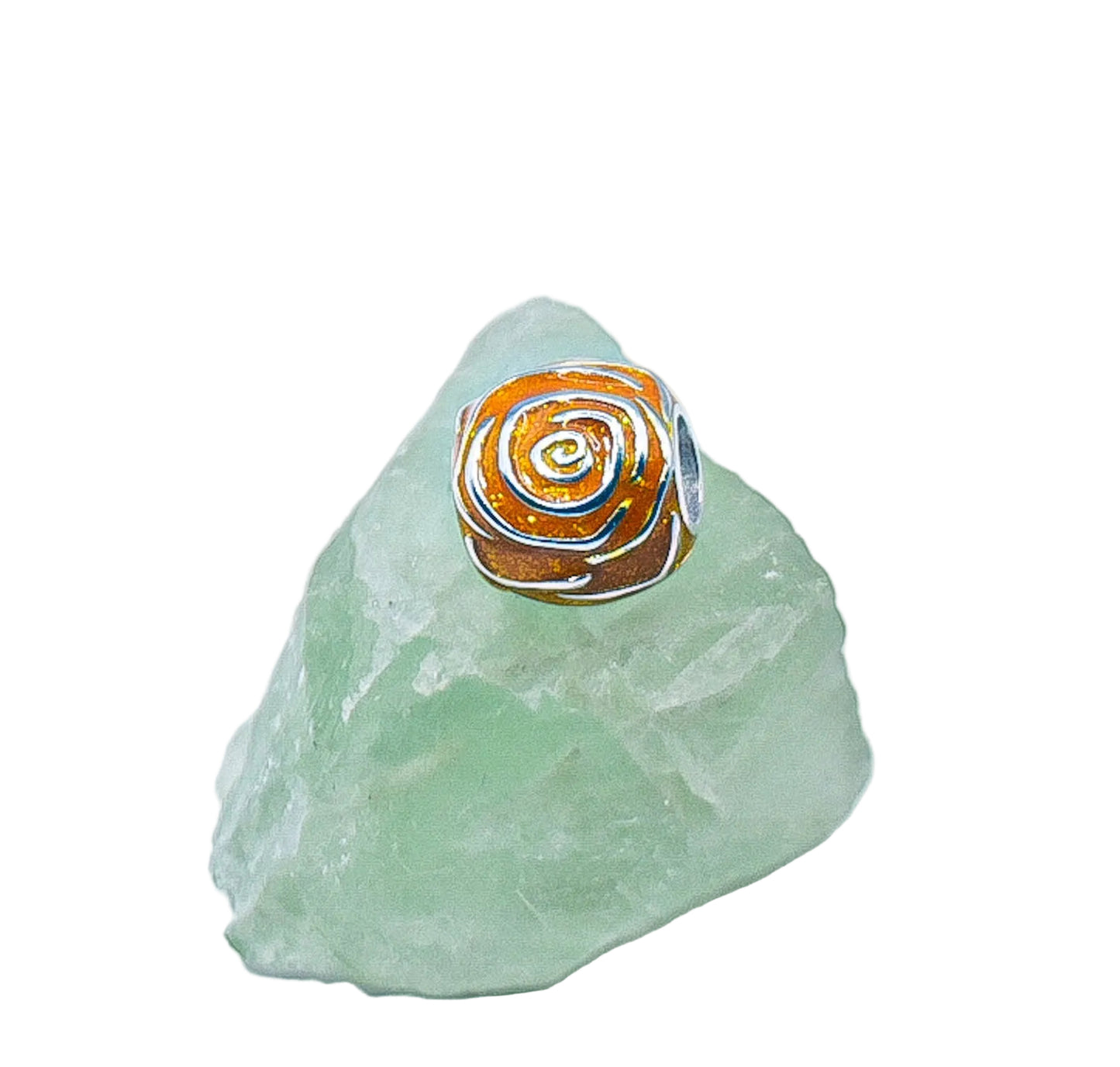 Pandora yellow rose in bloom charm