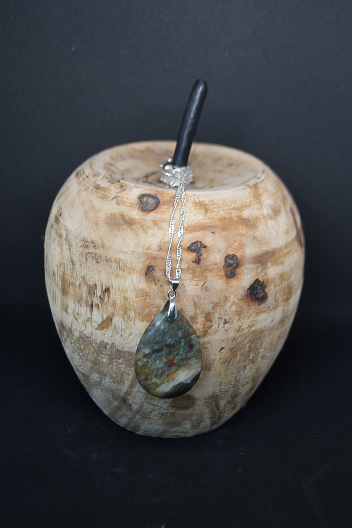 Bloodstone  Silver Plated Necklace