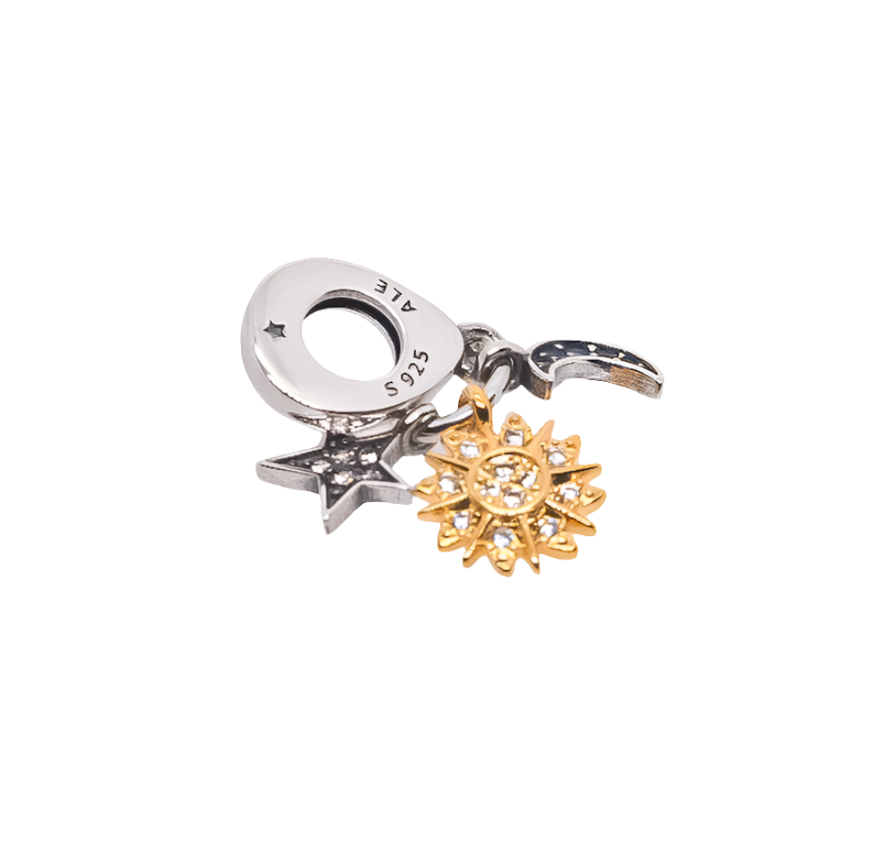 Pandora Two-tone Celestial Triple Dangle Charm