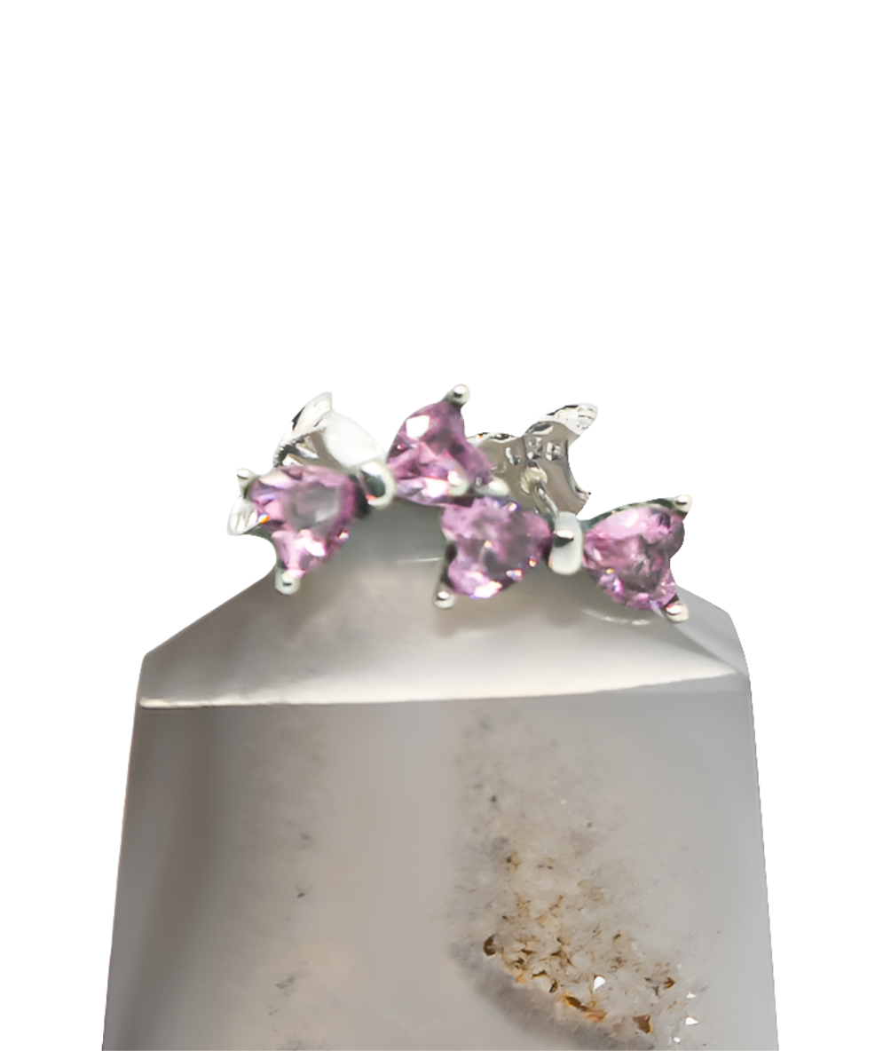 Pandora Sparkling Pink Bow Stud Earrings