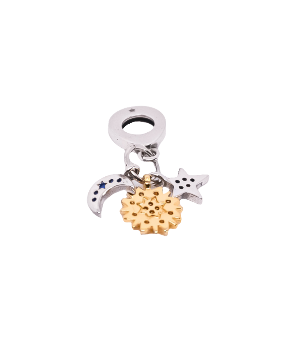Pandora Two-tone Celestial Triple Dangle Charm