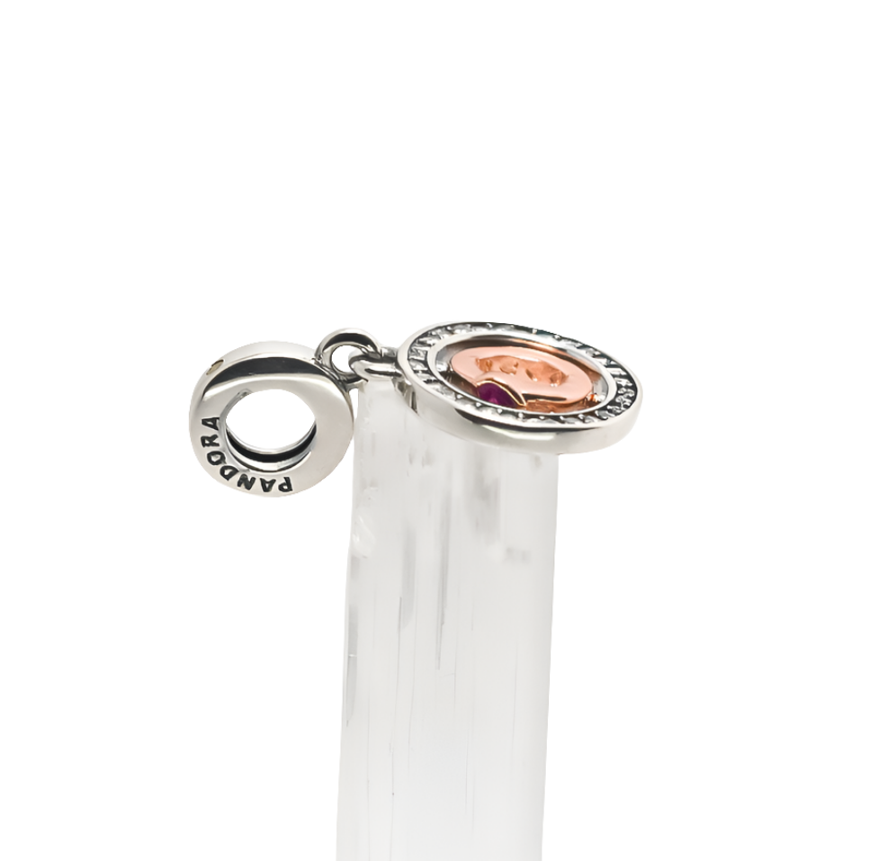 Pandora Two-tone Spinning Love Message Dangle Charm