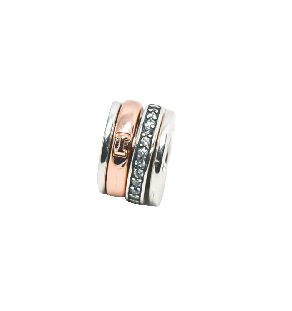 Pandora Two-tone Turning Love Message Charm