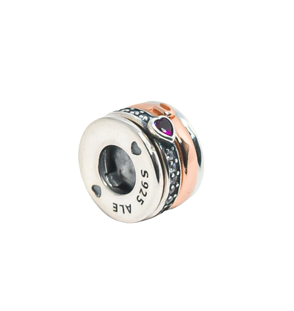 Pandora Two-tone Turning Love Message Charm