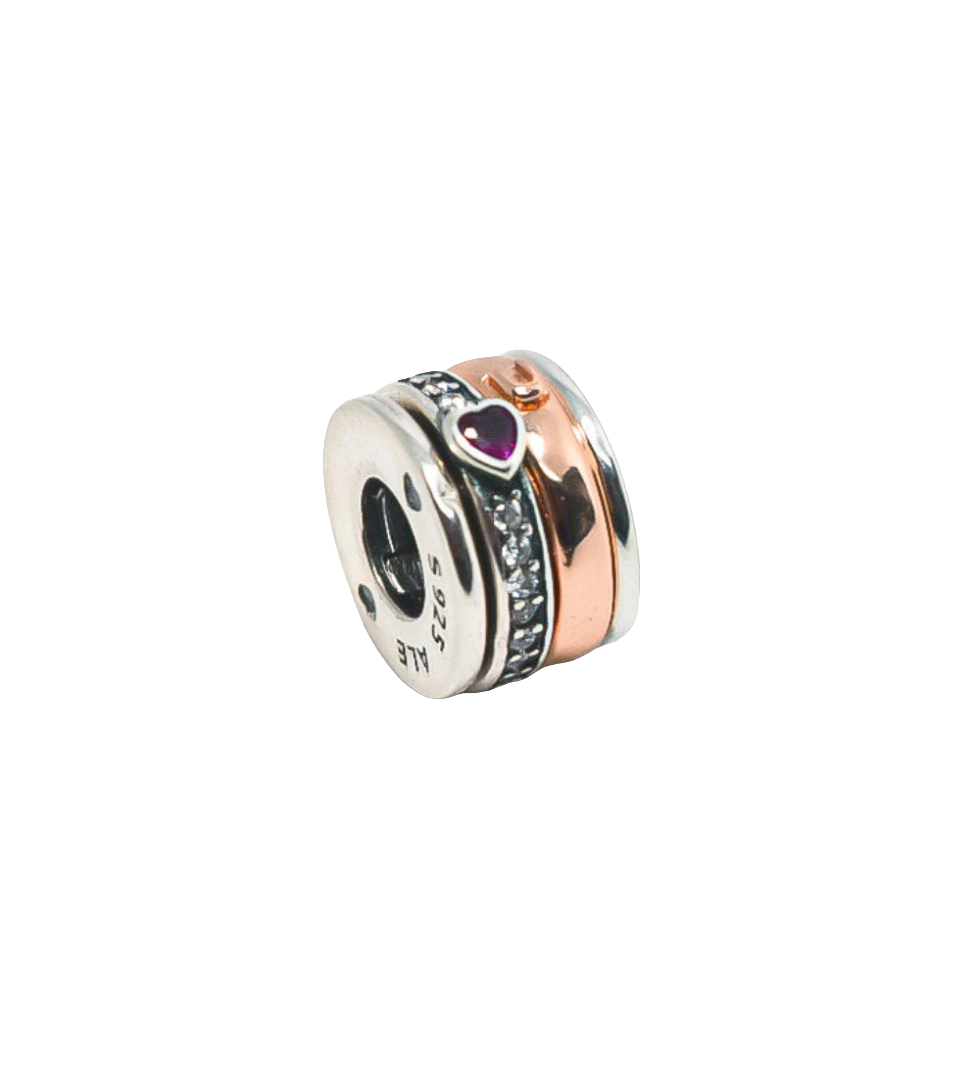 Pandora Two-tone Turning Love Message Charm