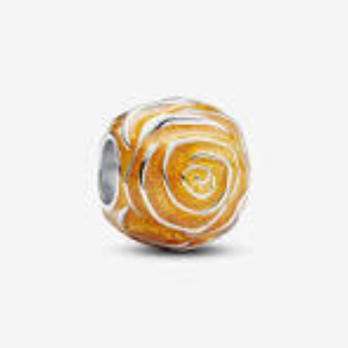 Pandora yellow rose in bloom charm