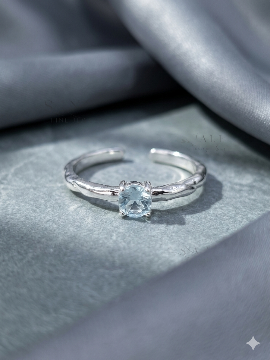 Sterling Silver Gemstone Stacking Ring