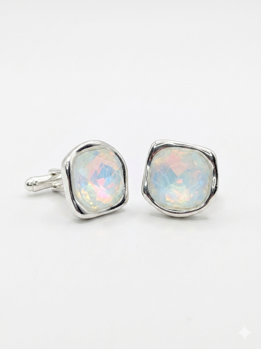 Classic Luminous Radiance opalite Sterling Silver Hoop earrings