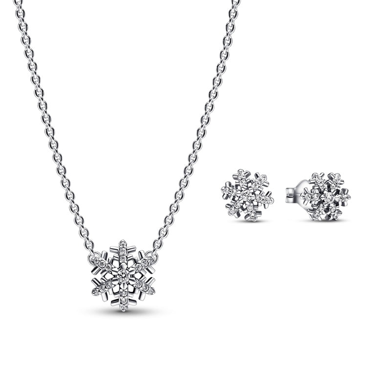 Pandora sparkling snowflake stud earrings