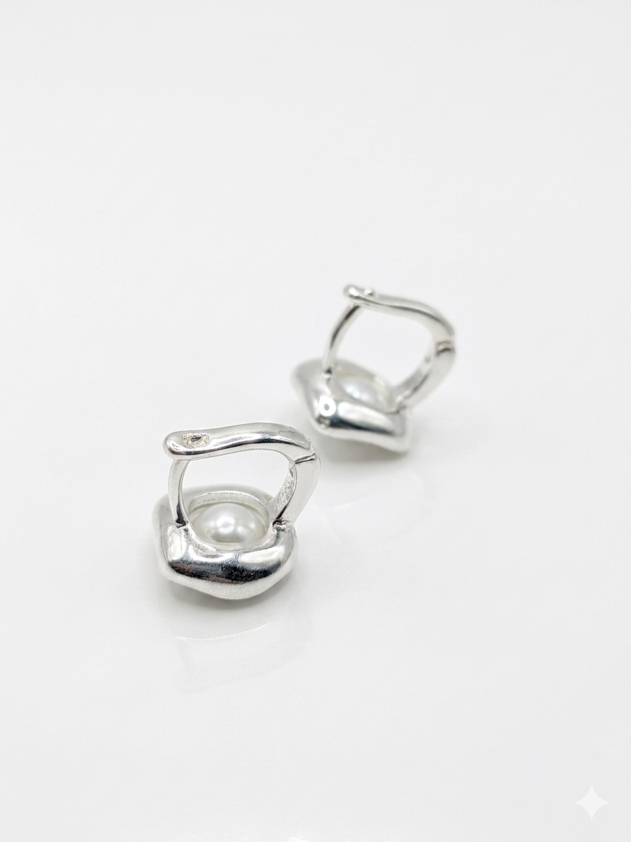 Classic Luminous Radiance opalite Sterling Silver Hoop earrings