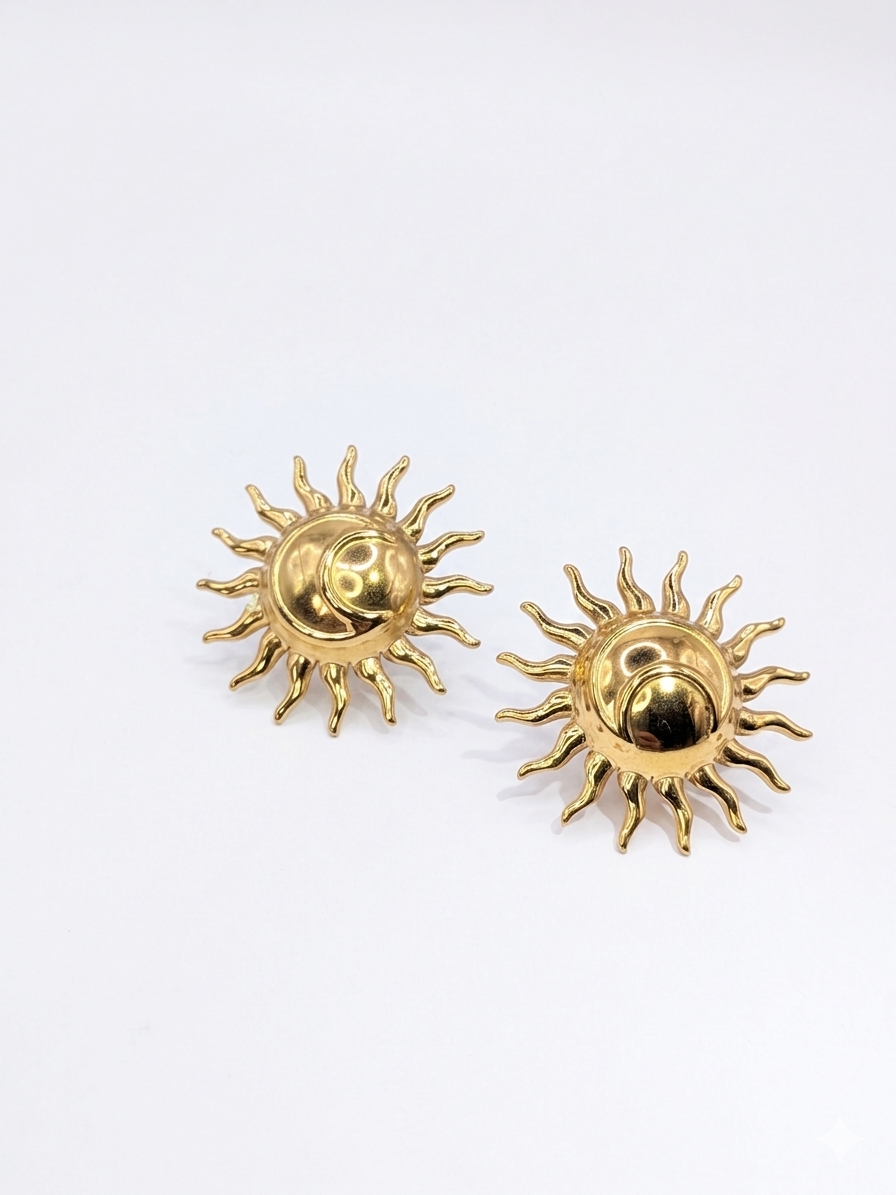 Surya Boho Celestial Sun moonlight Stud Earrings