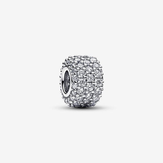 PANDORA Sparkling Pavé Triple-row Charm Sterling Silver